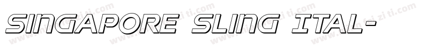 Singapore Sling Ital字体转换
